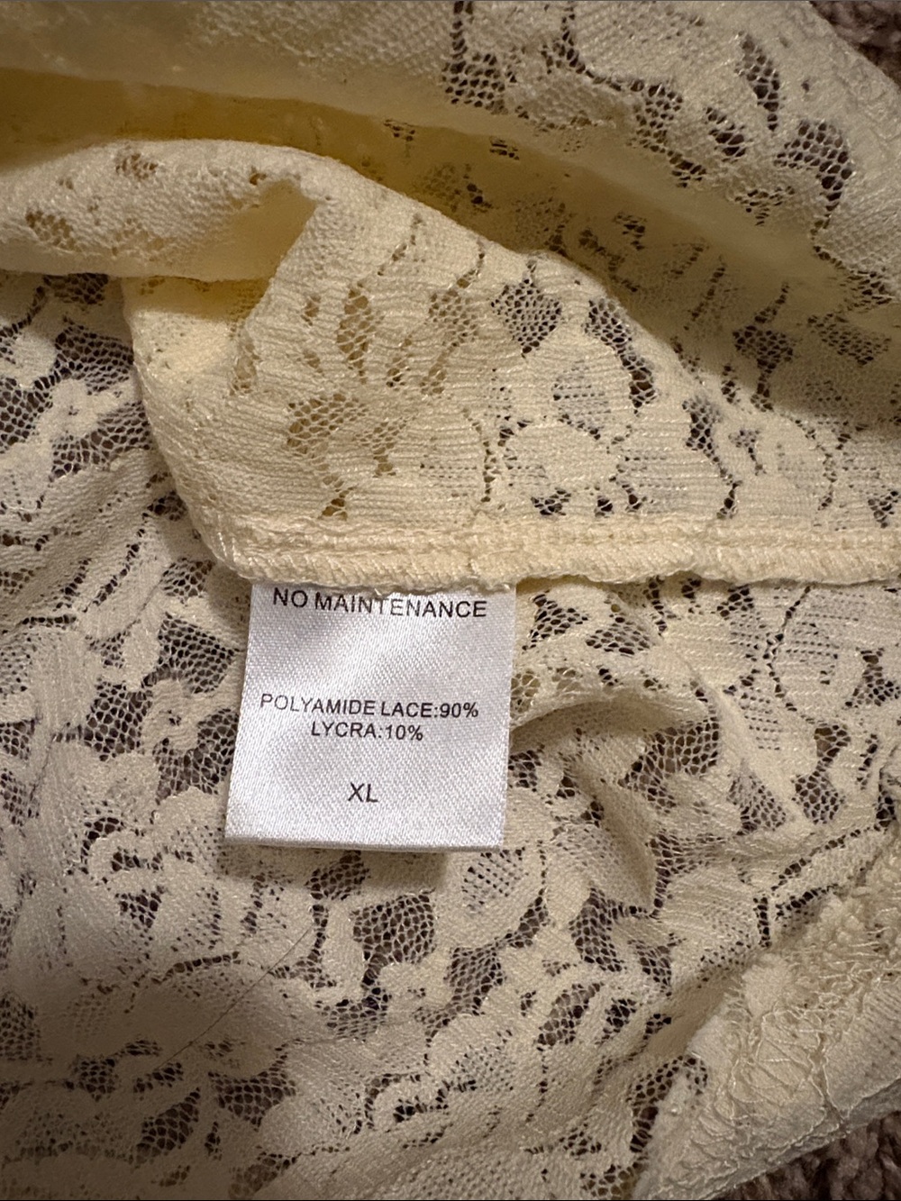 No Maintenance Men's Short-Sleeve Lace Button-Down Shirt in Cream - Picture 6 of 6